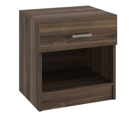 LIFE-W Κομοδίνο με 1 Συρτάρι, Απόχρωση Καρυδί