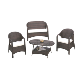 Καθιστικό Set 4τμχ Rattan με Σκελετό Αλουμινίου