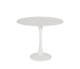 SNOW ΤΡΑΠΕΖΙ ΡΟΤΟΝΤΑ ΛΕΥΚΟ 90x90x75cm