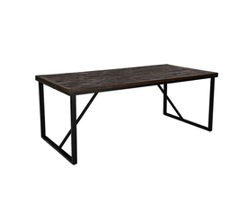 MAIANDROS ΤΡΑΠΕΖΙ ΚΑΦΕ ΣΚΟΥΡΟ 200x100x76cm