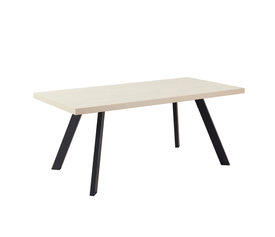 LITHOS ΤΡΑΠΕΖΙ BEIGE ΜΑΥΡΟ 180x90x76cm