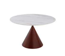 NOISETTE ΤΡΑΠΕΖΙ ΛΕΥΚΟ ΜΕ ΟΨΗ ΜΑΡΜΑΡΟΥ 120x120x76cm