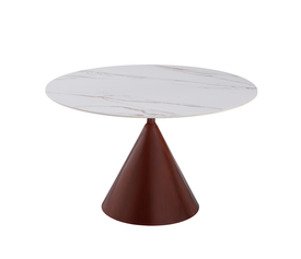 Noisette Τραπέζι Λευκό με Όψη Μαρμάρου 120x120x76cm
