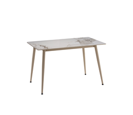 Primo τραπέζι λευκό με όψη μαρμάρου 120x70x74cm