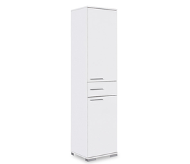 ΣΤΗΛΗ ΜΠΑΝΙΟΥ ΜΕ ΔΥΟ ΠΟΡΤΕΣ & ΕΝΑ ΣΥΡΤΑΡΙ 45x38x187cm ΛΕΥΚΟ ΓΥΑΛΙΣΤΕΡΟ