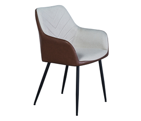 VISITOR ΚΑΡΕΚΛΑ BEIGE TABAC ΜΑΥΡΟ 57.5x57x87cm