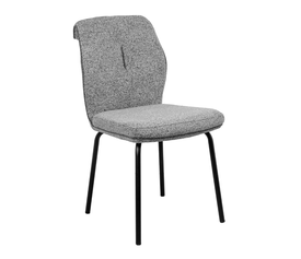 Kobi καρέκλα γκρι ανοιχτό μαύρο ματ 62.5x45.5x88cm