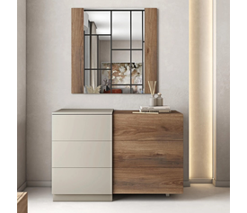 FLOW Τουαλέτα με 3 Συρτάρια Ελληνικής Κατασκευής 120x44xH80cm 