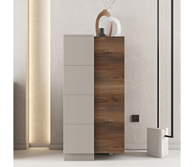 FLOW Συρταριέρα με 4 Συρτάρια Ελληνικής Κατασκευής 60x44xH122cm 