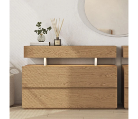 ASCOTT Τουαλέτα με 3 Συρτάρια και LED Ελληνικής Κατασκευής 120x47.5xH80cm 