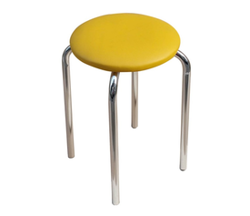 Στοιβαζόμενο Σκαμπό Χρώμιο / Δερματίνη 31x31xH46cm (4 χρώματα)