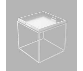 BUTLER SIDE TABLE ΛΕΥΚΟ 45x45x45cm