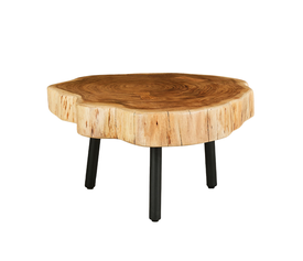 RAW COFFEE TABLE ΦΥΣΙΚΟ 80x80x40cm