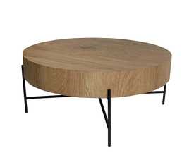 MADERA COFFEE TABLE ΦΥΣΙΚΟ ΜΑΥΡΟ 80x80x36