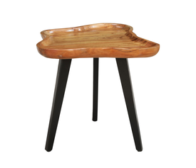 FLOW SIDE TABLE ΦΥΣΙΚΟ ΜΑΥΡΟ 60x56x51