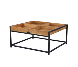 COMBO COFFEE TABLE ΚΑΡΥΔΙ ΜΑΥΡΟ 84x80x42cm