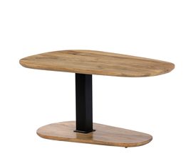 LEVEL COFFEE TABLE ΦΥΣΙΚΟ ΜΑΥΡΟ 95x65x48