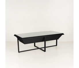 CHEOPS COFFEE TABLE ΜΑΥΡΟ 120x60x42cm