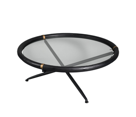 COLOMBO COFFEE TABLE ΜΑΥΡΟ ΧΡΥΣΟ 100x100x40cm