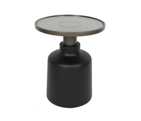 BOW SIDE TABLE ΜΑΥΡΟ BRONZE 45x45x55cm