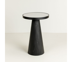 LAMP SIDE TABLE ΛΕΥΚΟ ΜΑΥΡΟ 41x41x63.5cm