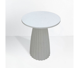 TOLEDO SIDE TABLE ΛΕΥΚΟ ΜΕ PATTERN 40x40x51cm