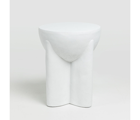 LITHOS HANDLE SIDE TABLE ΛΕΥΚΟ 36.5x36.5x46.5