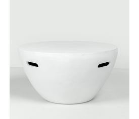 LITHOS CENTRAL COFFEE TABLE ΛΕΥΚΟ 68x68x36