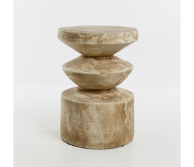 SANDY SIDE TABLE ΚΑΦΕ ΑΝΟΙΧΤΟ 38.5x38.5x51cm