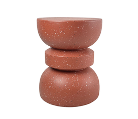 TERRACOTTA SIDE TABLE TERRAZZO TERRACOTTA 36x36x46cm