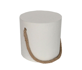 ΤΕΝΟ SIDE TABLE ΜΕ ΣΧΟΙΝΙ ΑΣΠΡΟ ΦΥΣΙΚΟ 40x40x40cm