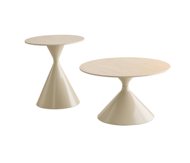 KNOT COFFEE TABLE SET 2ΤΕΜ CREAM CREAM 70x70x40cm