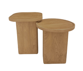 CUBIST SIDE TABLE SET 2ΤΕΜ ΦΥΣΙΚΟ 40x40x50cm