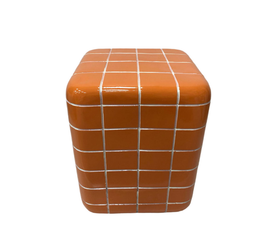 CUBIX SIDE TABLE ΚΑΦΕ 33.5x33.5x41cm
