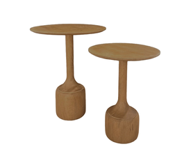 WABI SIDE TABLE SET 2ΤΕΜ ΦΥΣΙΚΟ 50x50x60cm