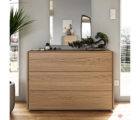 CLIFF Τουαλέτα με 3 Συρτάρια Ελληνικής Κατασκευής 120x44xH80cm