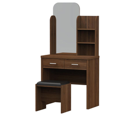 CALIBER Set Τουαλέτα + Σκαμπό Απόχρωση Καρυδί