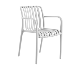 MODA Πολυθρόνα Στοιβαζόμενη PP - UV Protection Απόχρωση Άσπρο