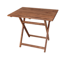 Καφεκόκκινο Πτυσσόμενο Τραπέζι Οξιάς 80x60xH75cm