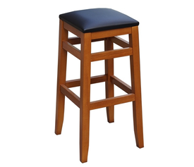 Πύρος Ξύλινο Σκαμπό Οξιάς 32x32xH76cm