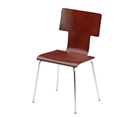 Ταφ Καρέκλα Κουζίνας / Τραπεζαρίας Χρώμιο / Ξύλο 