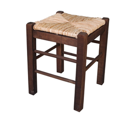 Σκαμπό Οξιά / Ψάθα 33x33xH44cm