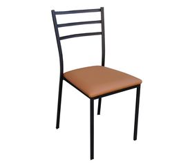 Τριγωνική Καρέκλα Κουζίνας Μέταλλο / Δερματίνη 41x45xH84cm (2 χρώματα)