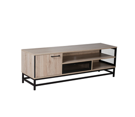 PLEGMA TV STAND SONOMA ΜΑΥΡΟ 140x39x47