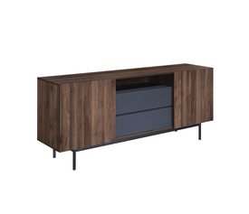 GROOVES ΜΠΟΥΦΕΣ 2ΠΟΡΤΕΣ 2ΣΥΡΤΑΡΙΑ ΚΑΡΥΔΙ ΓΚΡΙ 180x40x80cm