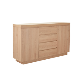 DRUVO ΜΠΟΥΦΕΣ 2ΠΟΡΤΕΣ 4ΣΥΡΤΑΡΙΑ ΦΥΣΙΚΟ 160x39x92cm