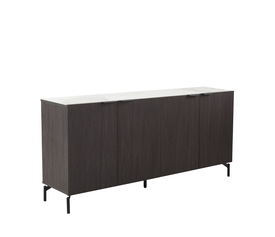 NOTTE ΜΠΟΥΦΕΣ ΜΑΥΡΟ ΛΕΥΚΟ ΠΕΤΡΑ 180x40.5x84cm