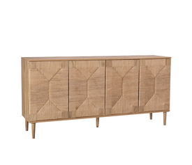 Sisal Sideboard 4 Doors Natural 160x39x78.5 cm