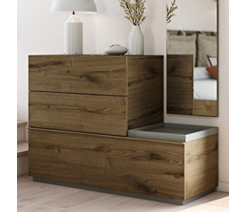 SOHO Τουαλέτα με 3 Συρτάρια Ελληνικής Κατασκευής 120x45xH86cm