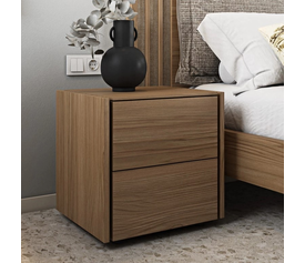 CLIFF Κομοδίνο με 2 Συρτάρια Ελληνικής Κατασκευής 48x44xH48cm